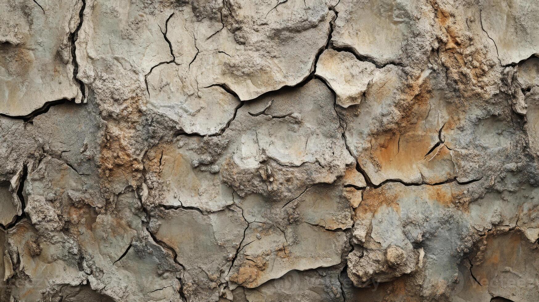 Cracked and Weathered Grey and Brown Earth Surface photo