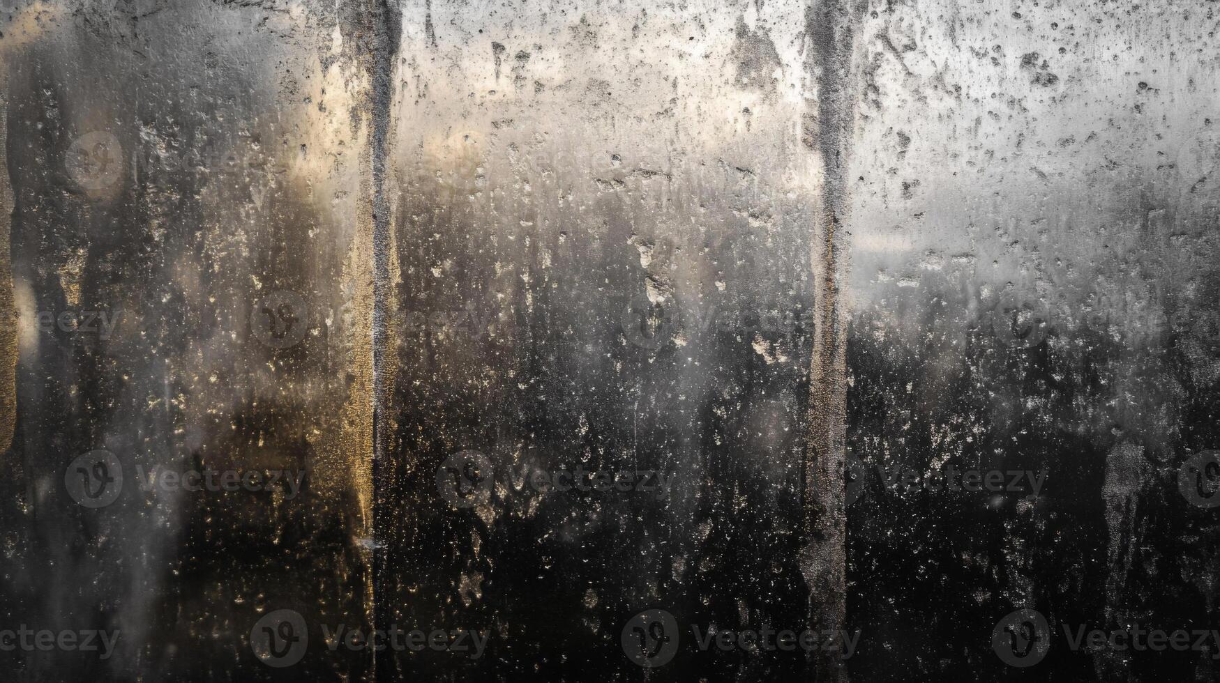 A Close-Up of a Dirty and Dusty Window with Streaks of Light photo
