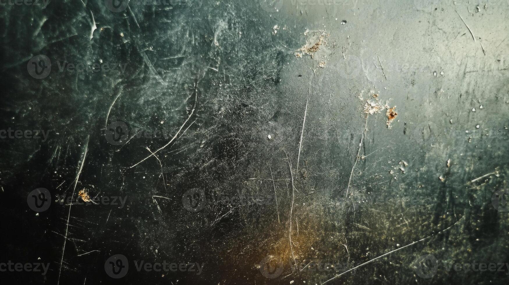 Worn and Scratched Black Surface with Light Spots photo