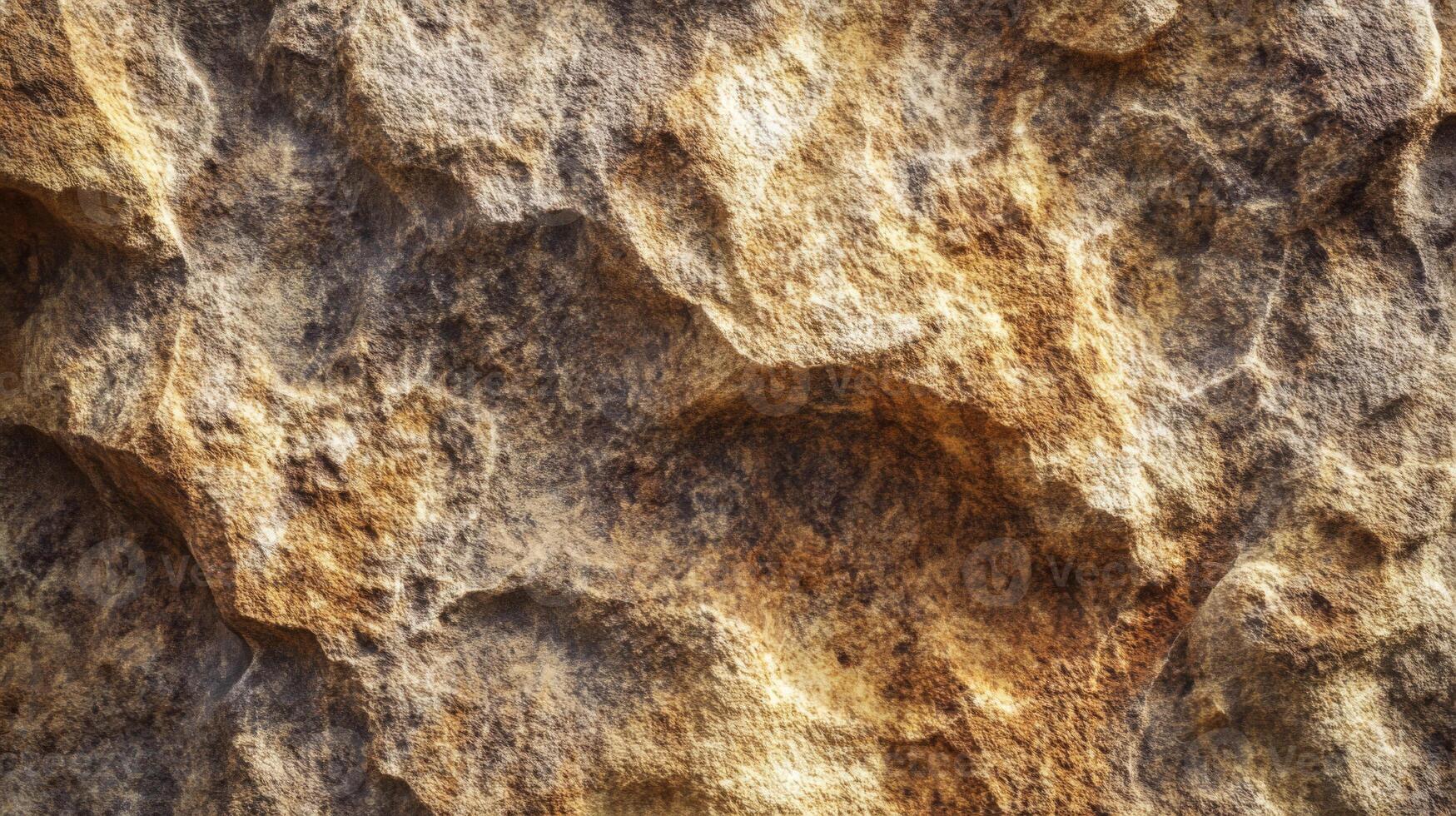 Close-up of a Rough, Textured Sandstone Surface photo