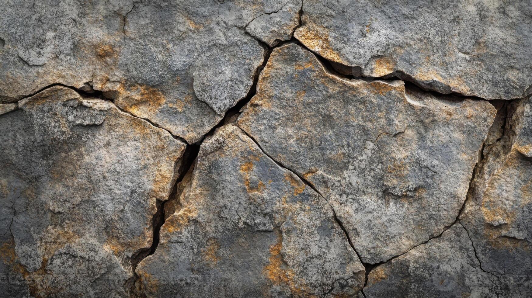 Cracked and Weathered Stone Surface photo