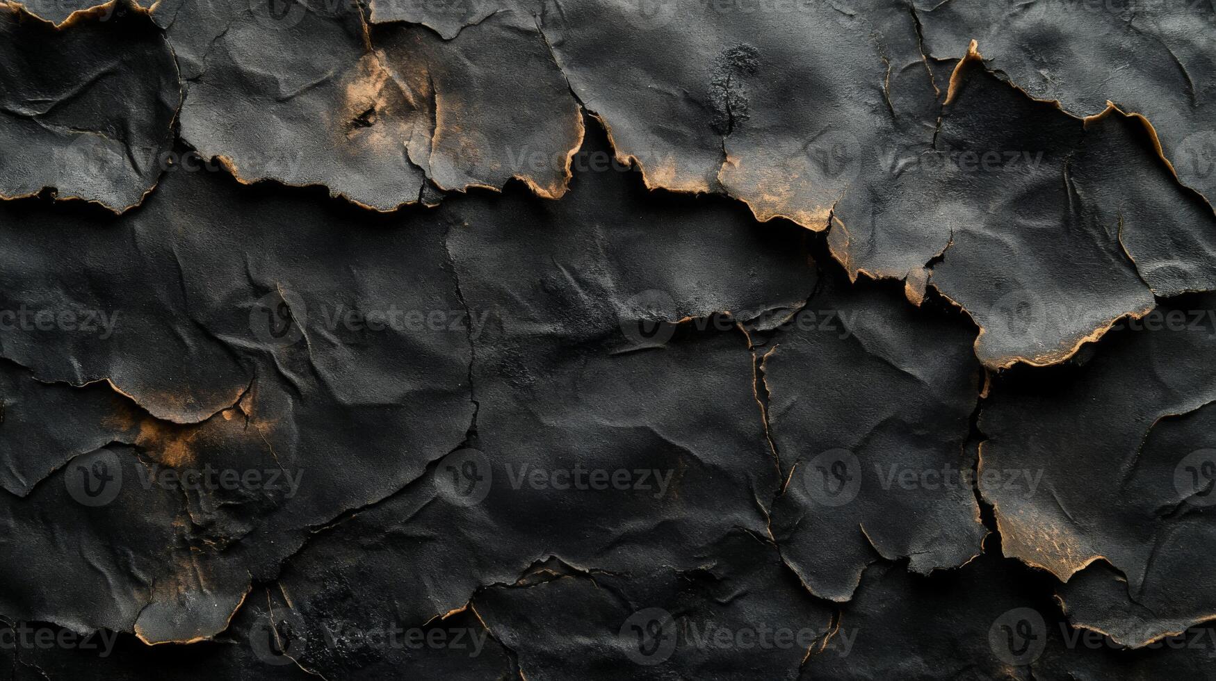 Abstract Black and Gold Crinkled Paper Texture photo