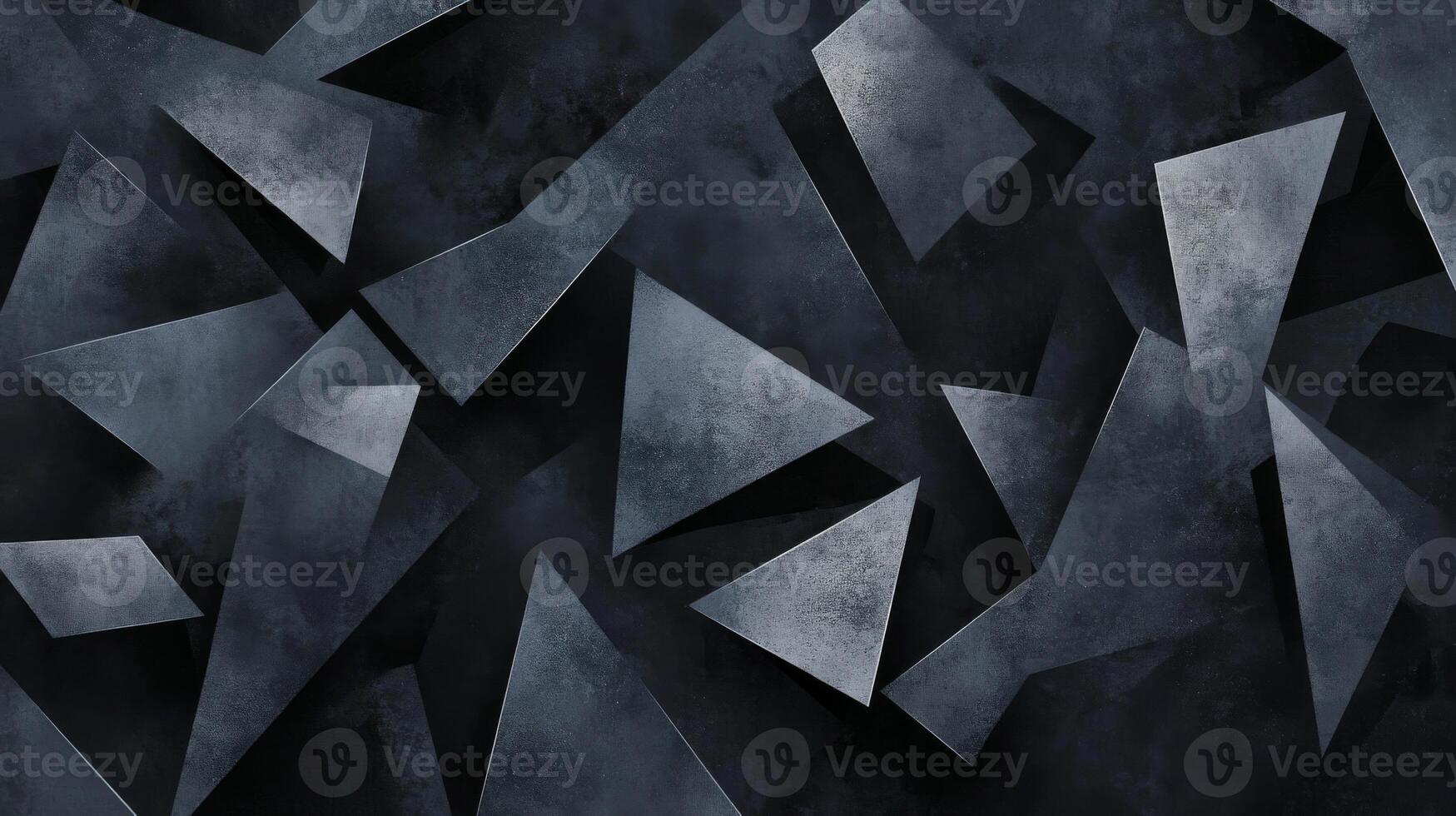 Abstract Geometric Pattern of Overlapping Metallic Triangles photo
