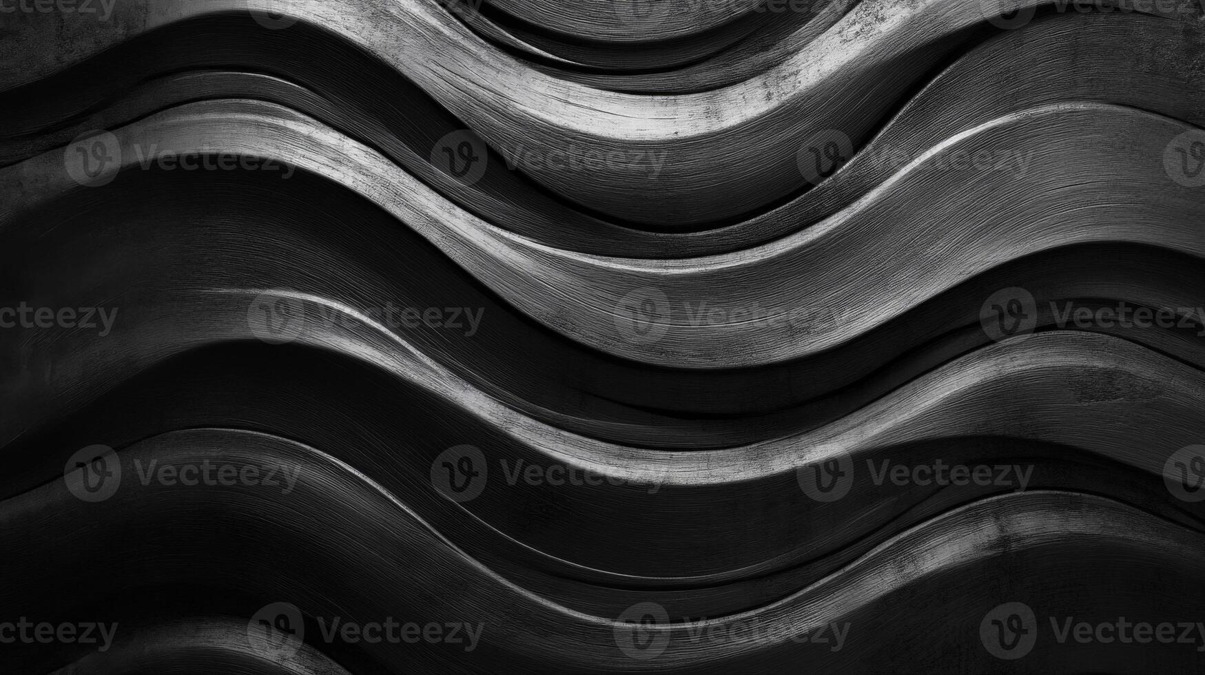 Abstract Black Wavy Pattern with Textured Surface photo