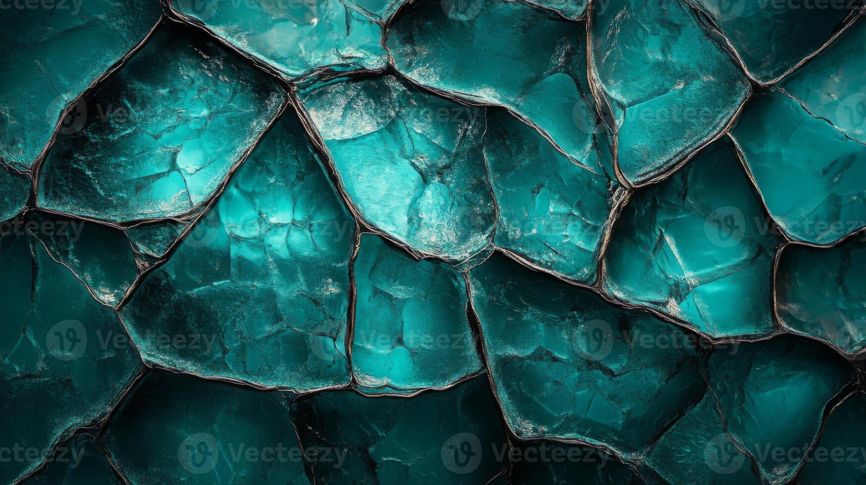 Abstract Teal and Black Cracked Texture photo