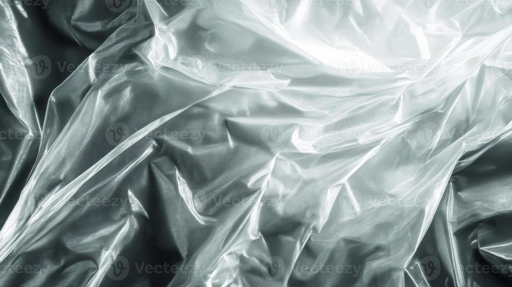 Abstract Draped Transparent Fabric with Subtle Shimmer photo