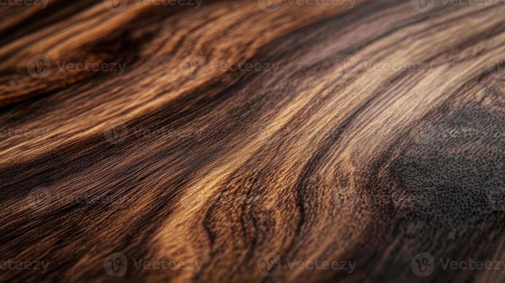 Close-up of the Grain Pattern on a Dark Wood Surface photo