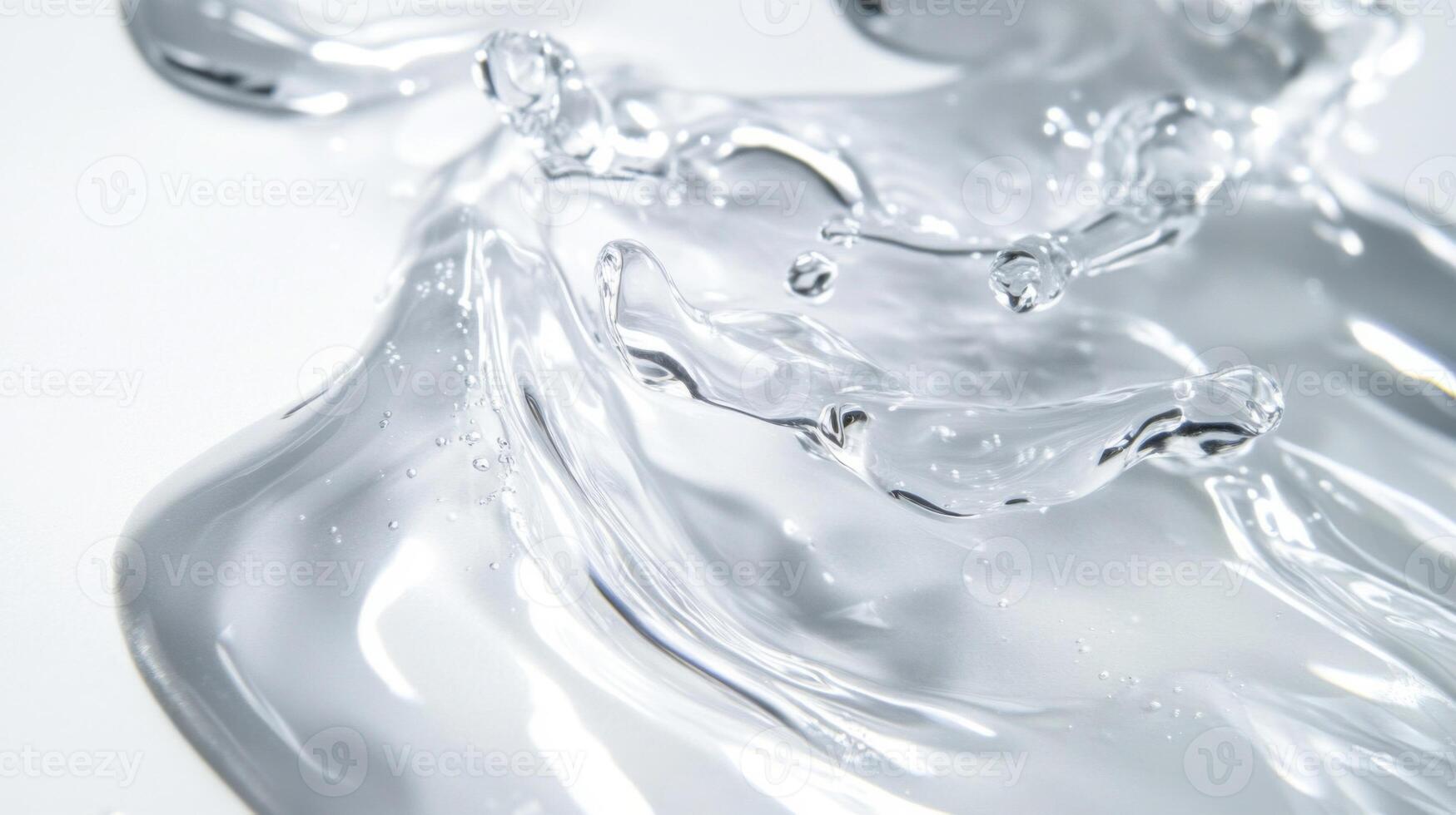 Abstract Close-up of Water Droplets and Ripples photo