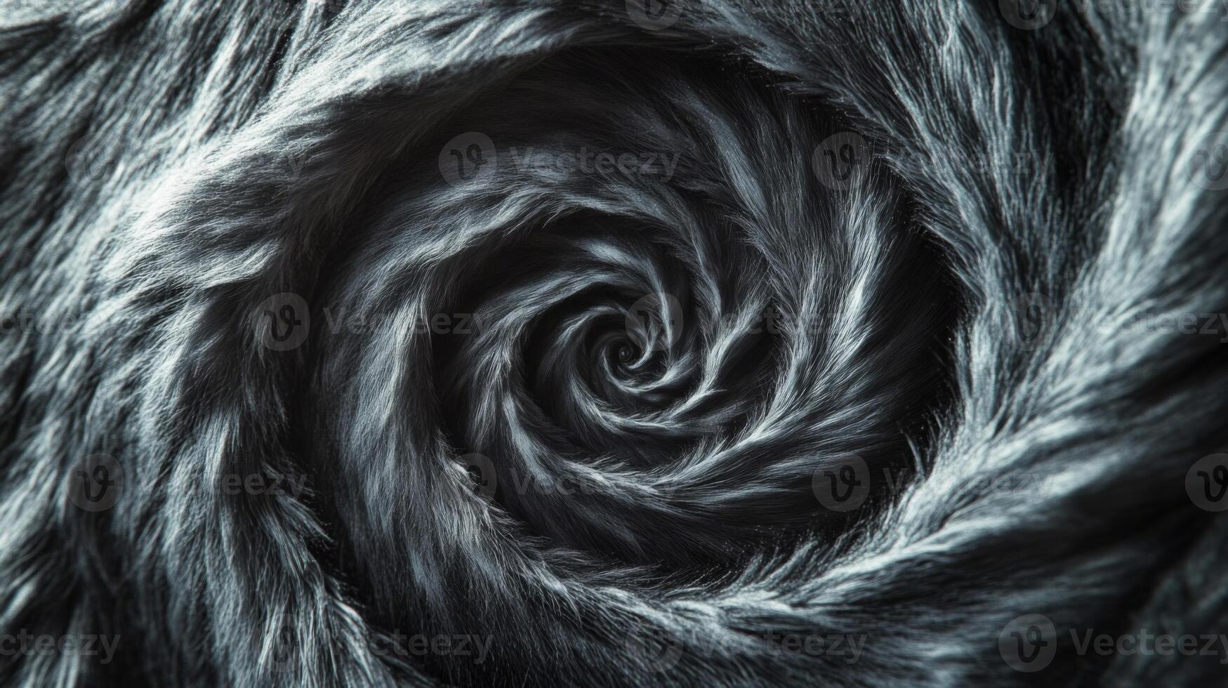 A Spiraling Vortex of Black Fur photo