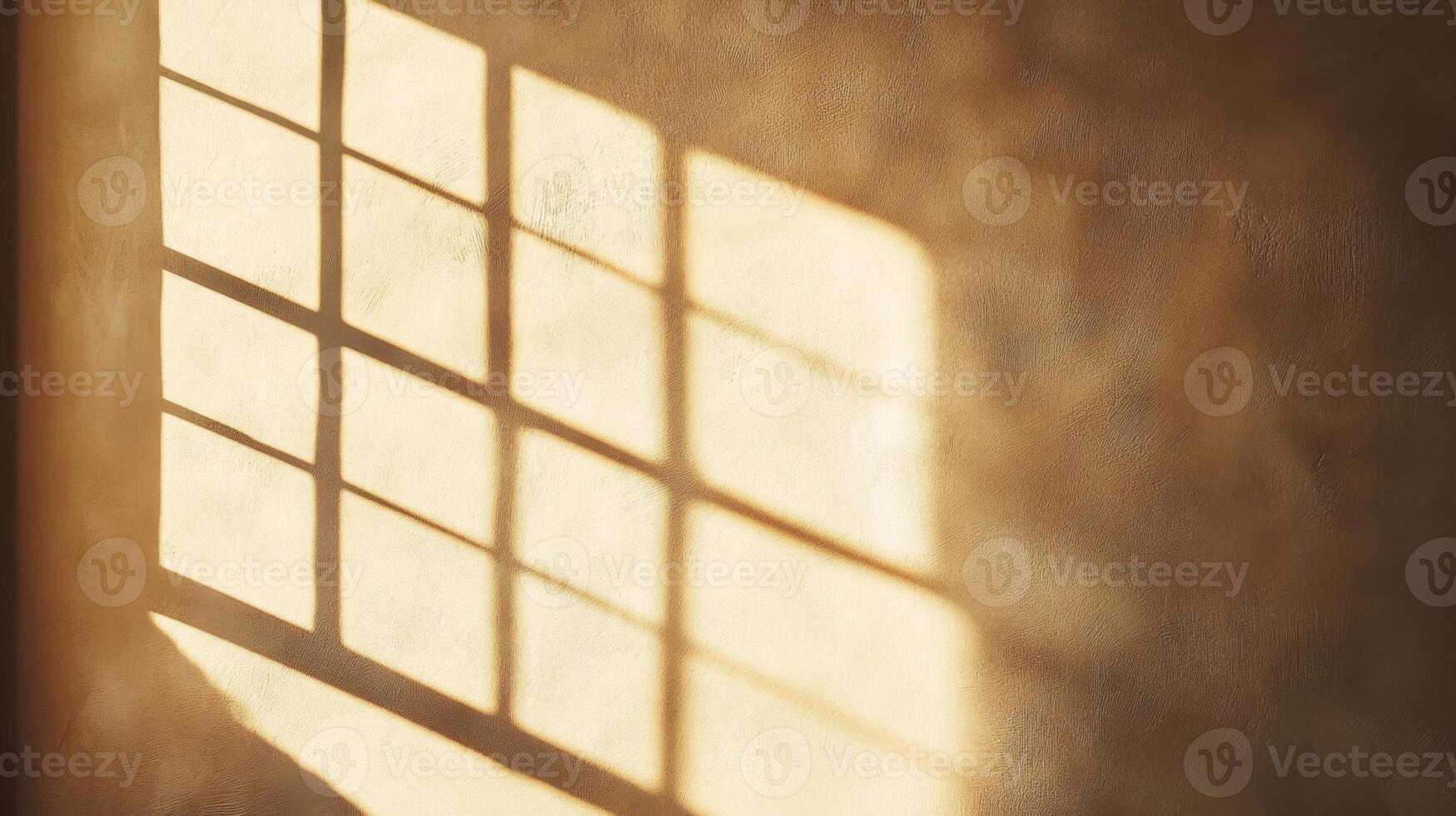 Window Shadow Cast on a Beige Wall photo