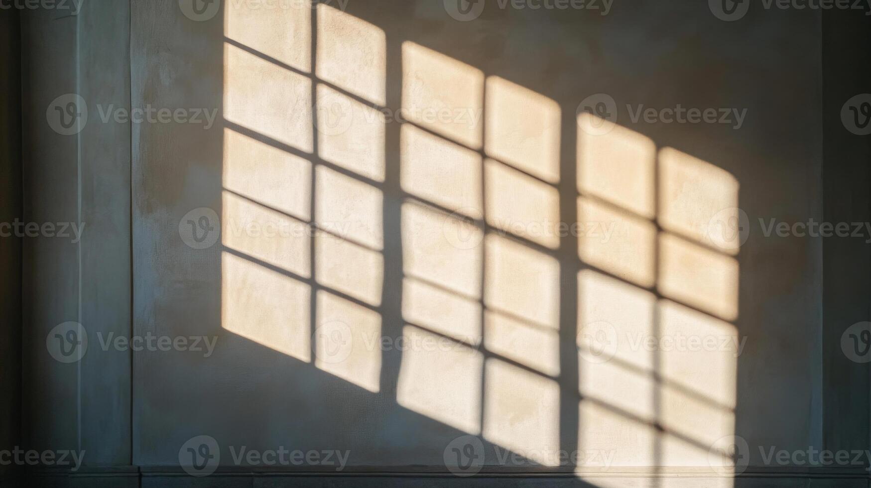 A Window's Shadow Cast on a Tan Wall photo