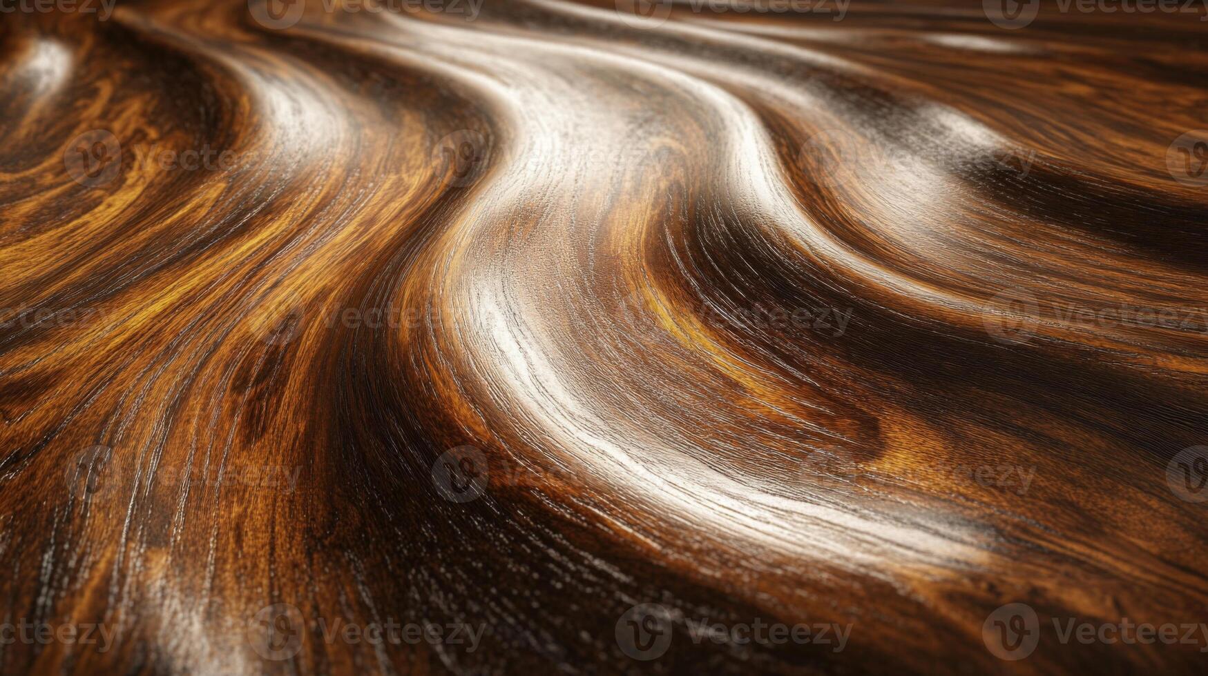 Wavy Brown Wooden Surface with Grain Patterns photo
