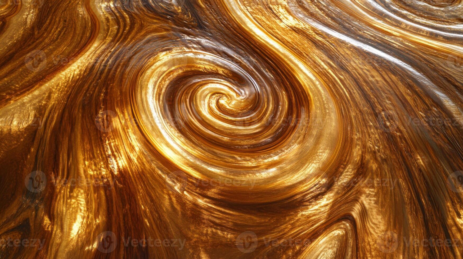 Abstract Swirling Gold and Brown Pattern photo