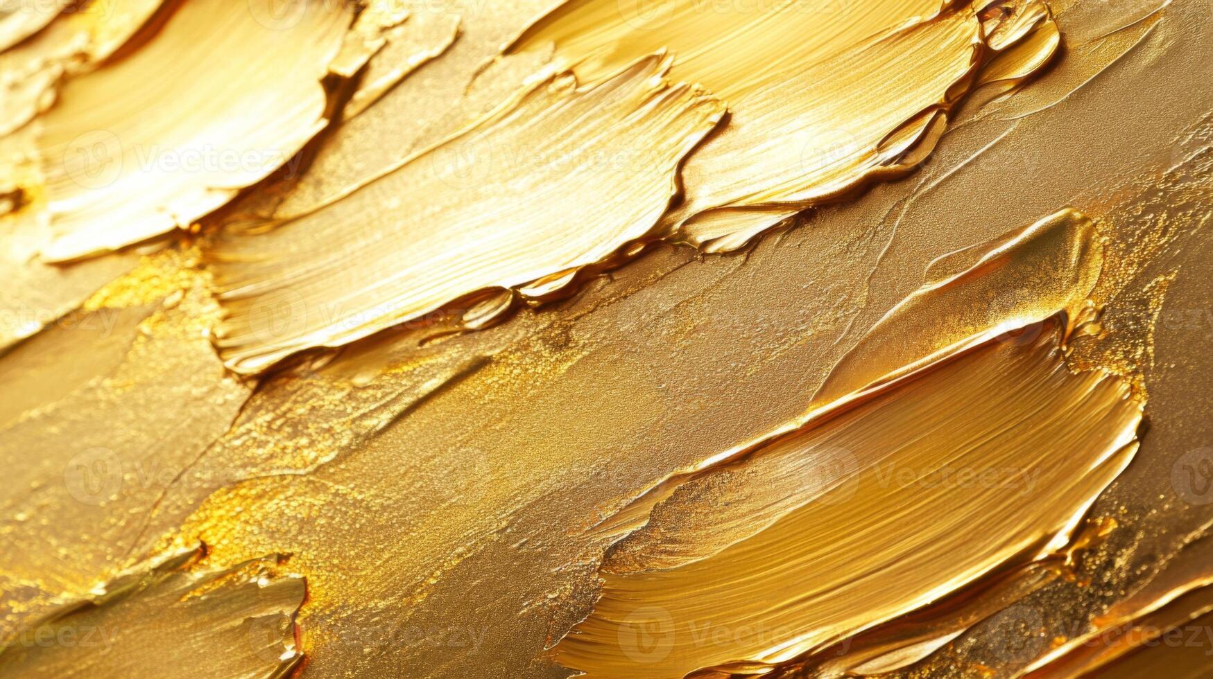 Abstract Gold Paint Texture with Brushstrokes photo