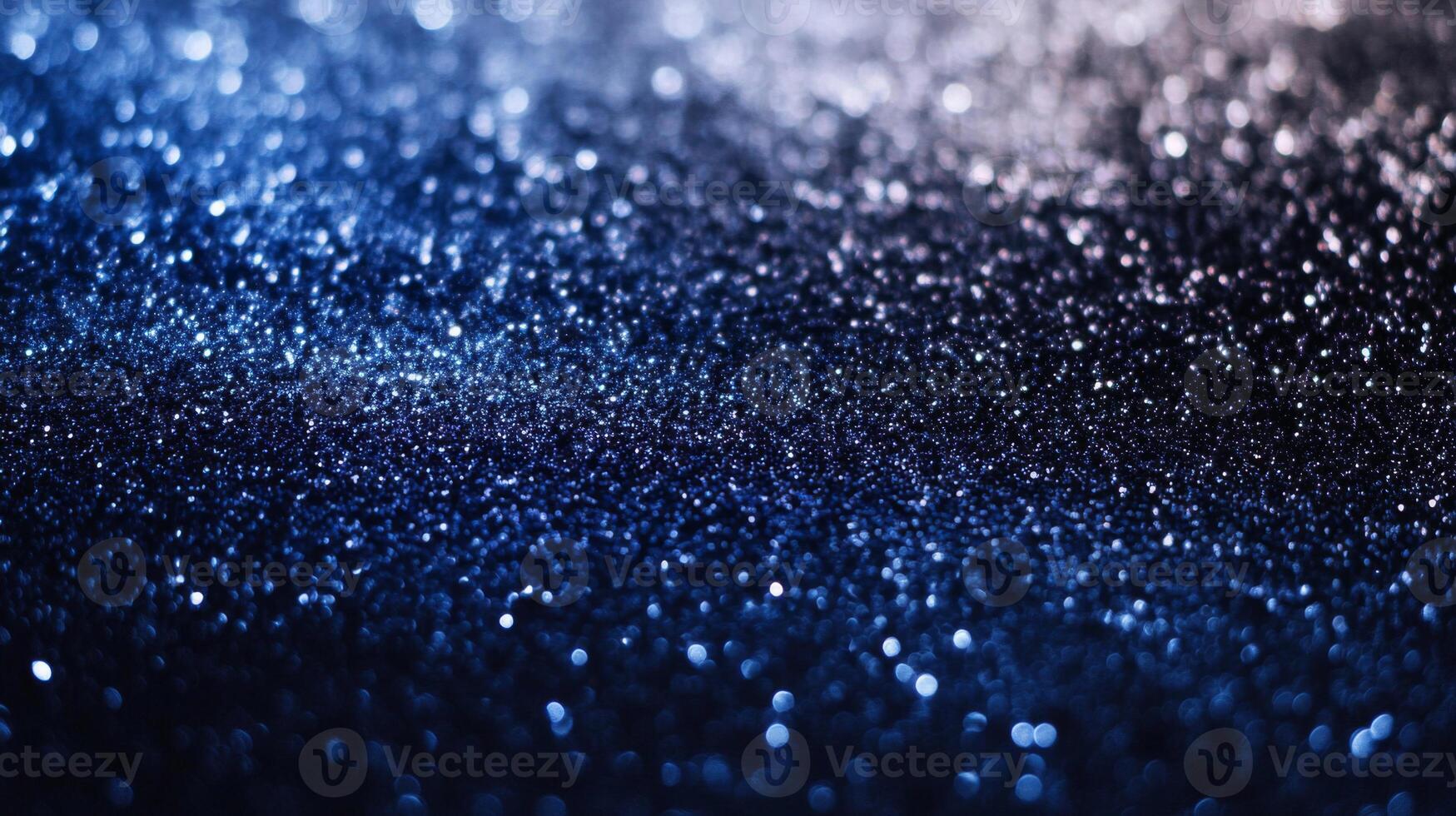 Abstract Blue Glitter Background with Bokeh Lights photo