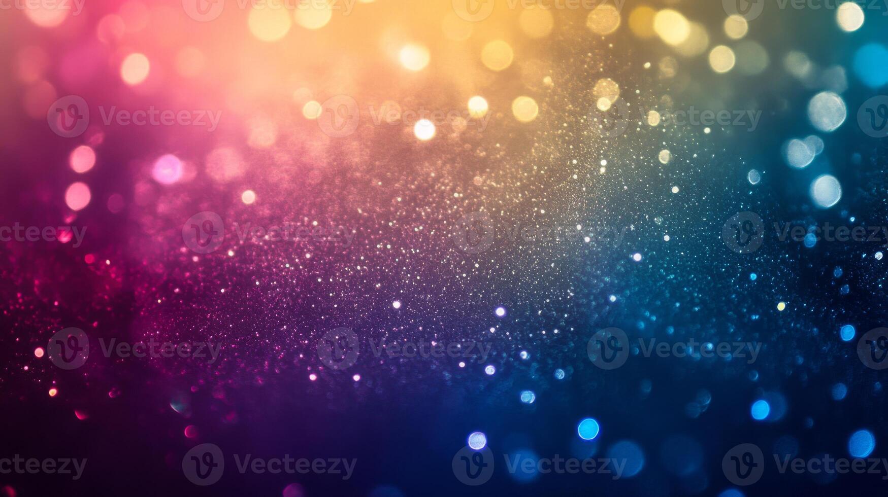 Abstract Blurred Background with Multicolored Glitter and Bokeh Lights photo