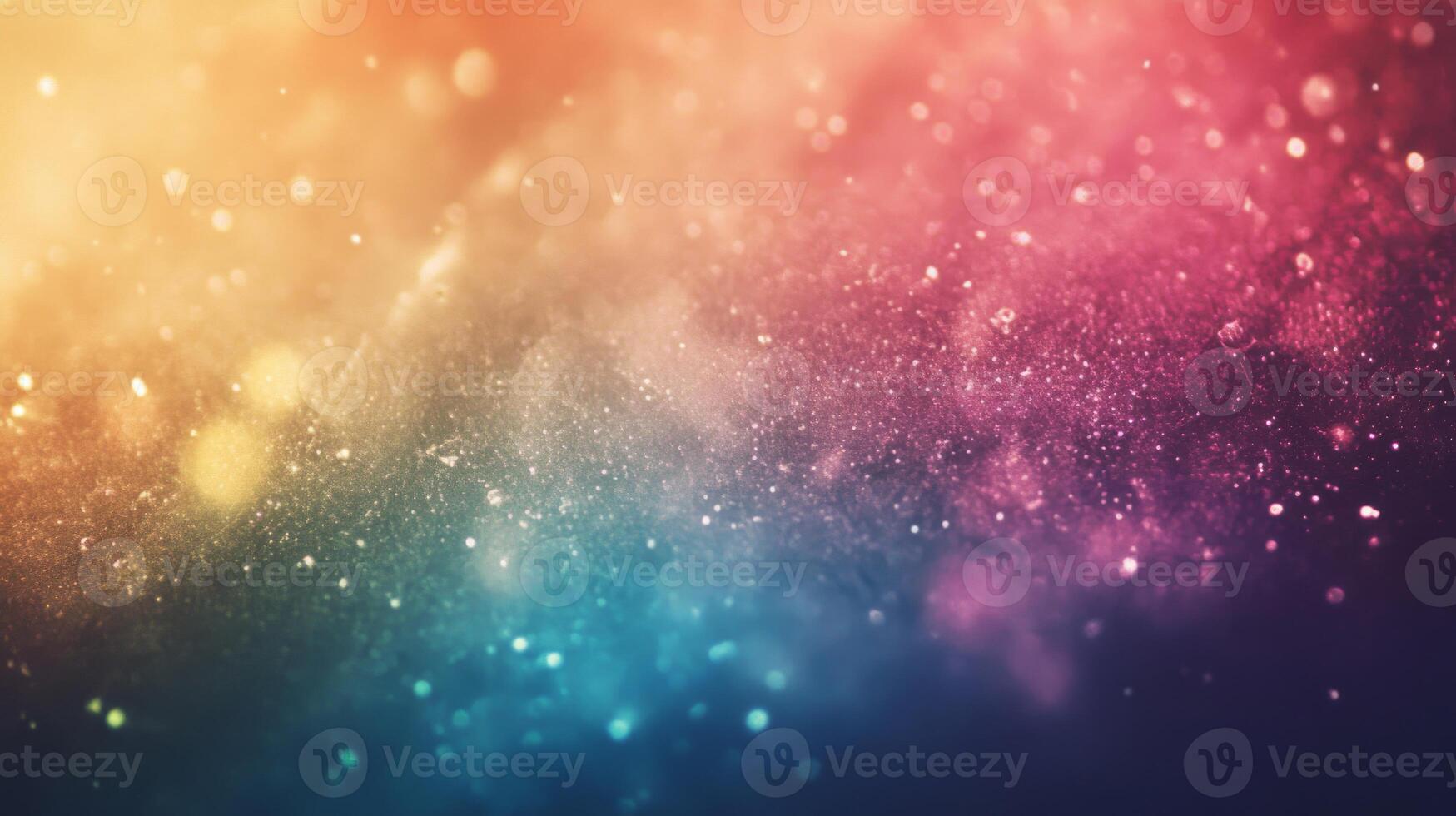 Abstract Multicolored Glitter Background with Bokeh Lights photo