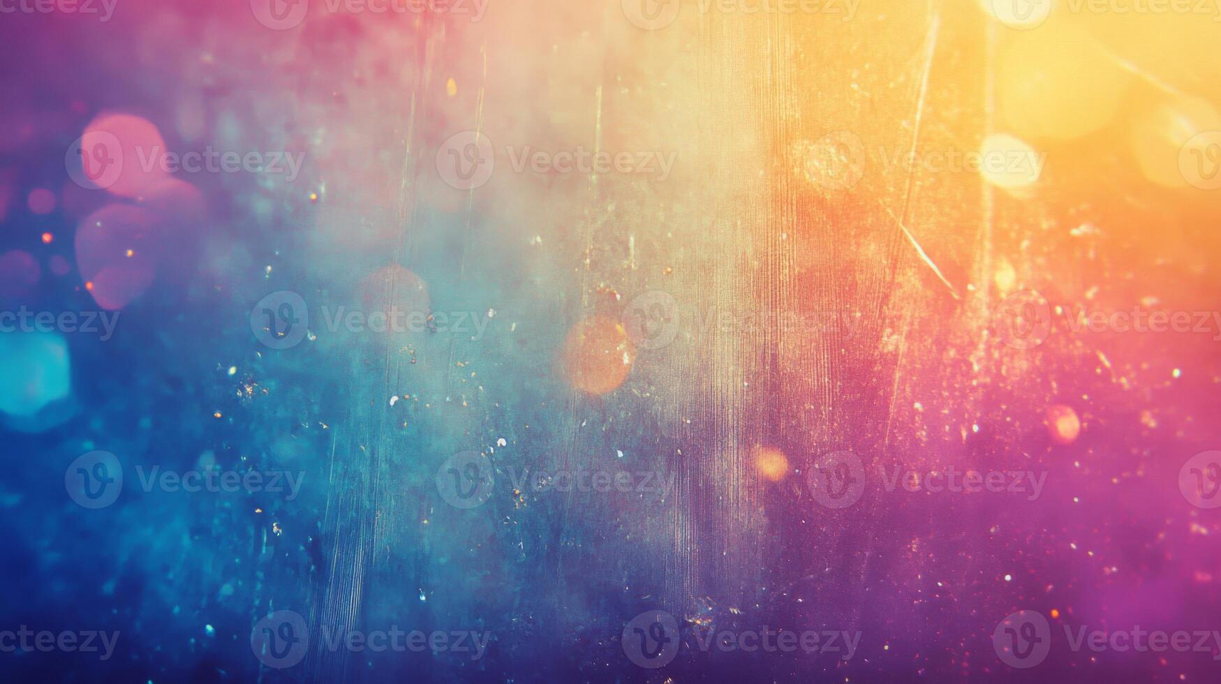 Abstract Colorful Background with Grunge Texture and Bokeh Lights photo