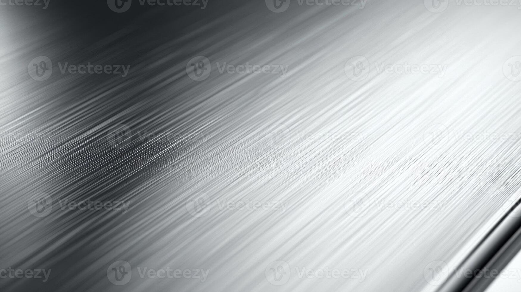 Close-up of a Brushed Metal Surface with Diagonal Lines photo