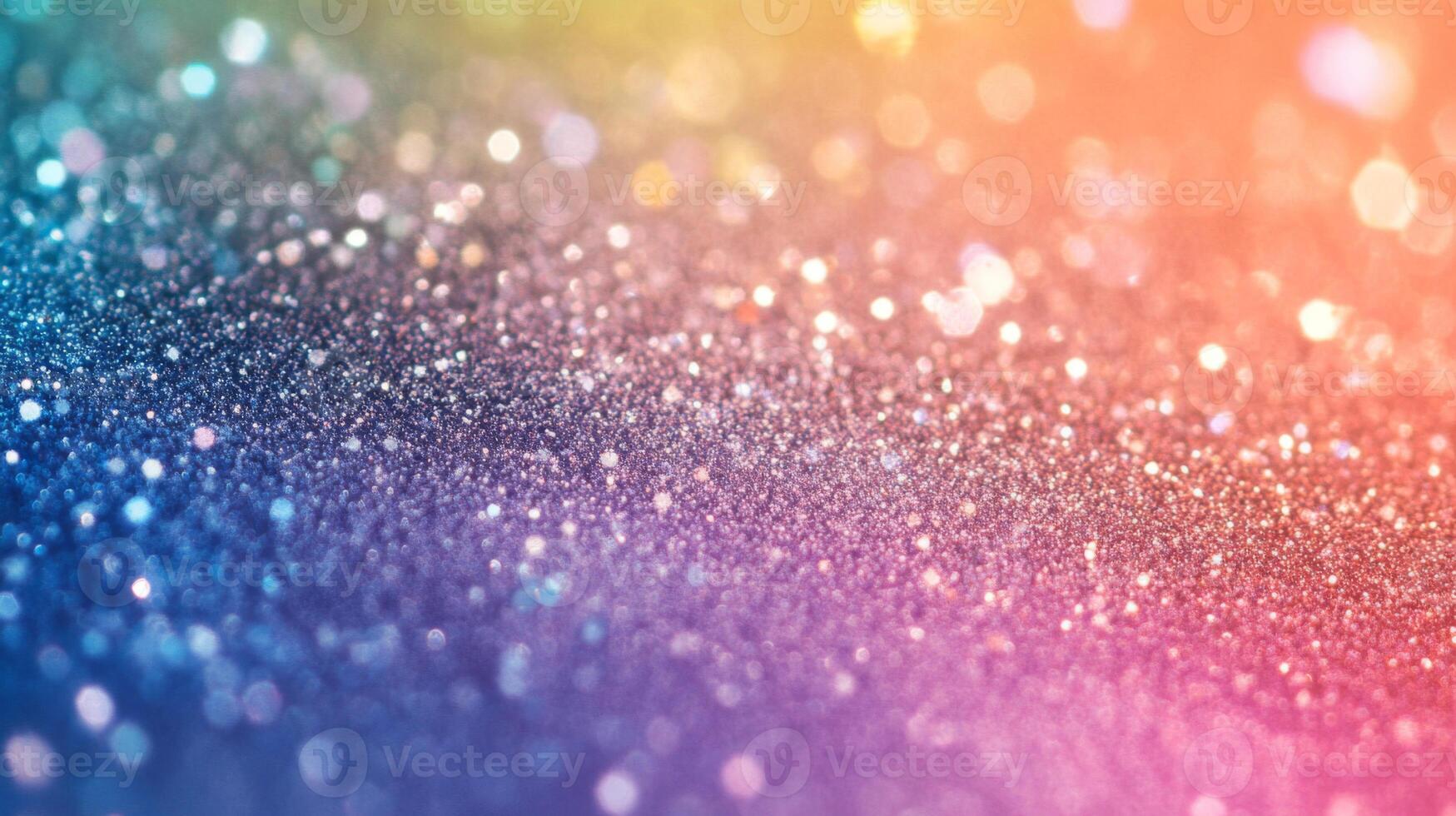 Abstract Glitter Background with Rainbow Gradient and Bokeh Lights photo