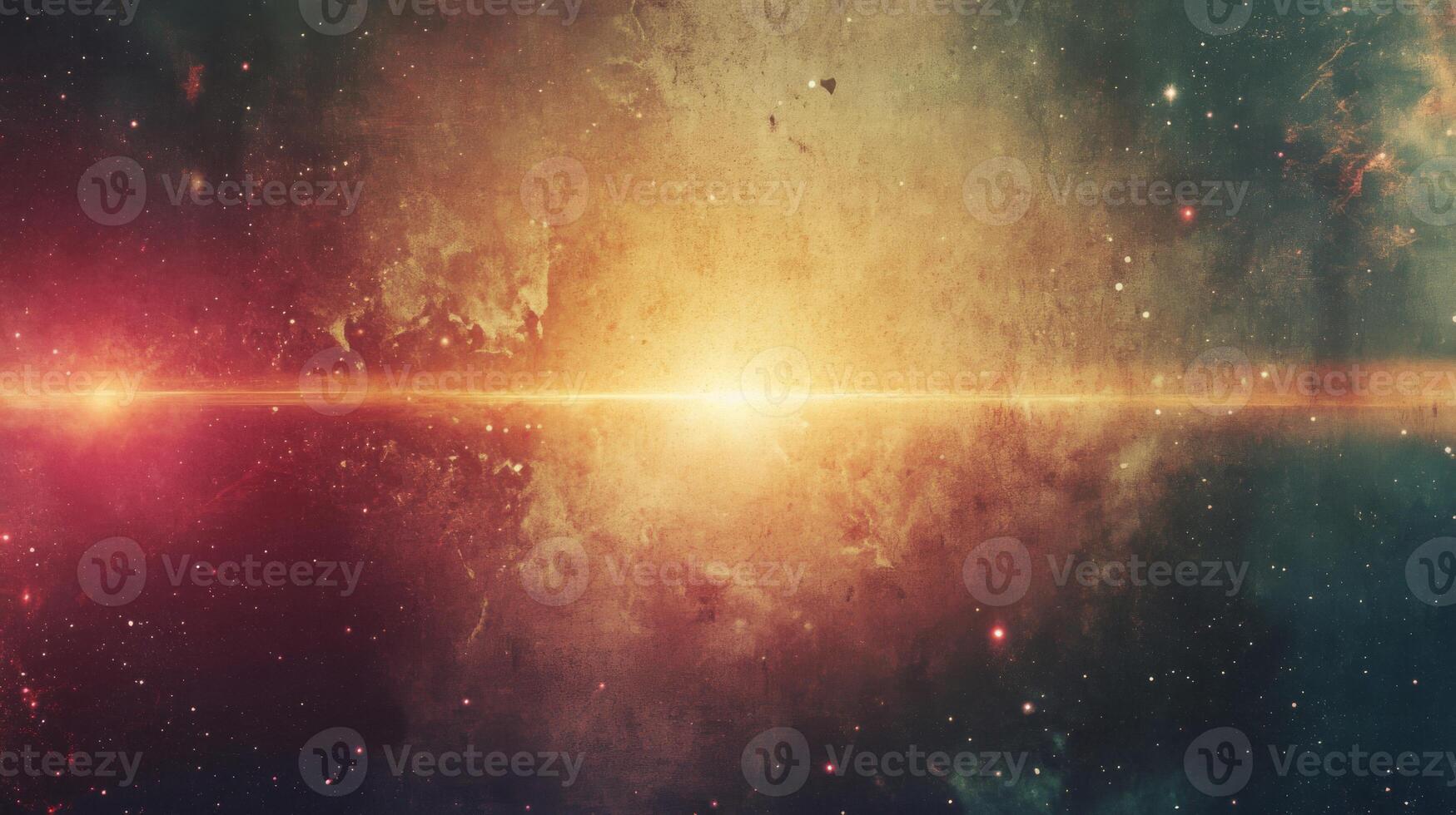 Grunge Space Background with a Glowing Horizon photo
