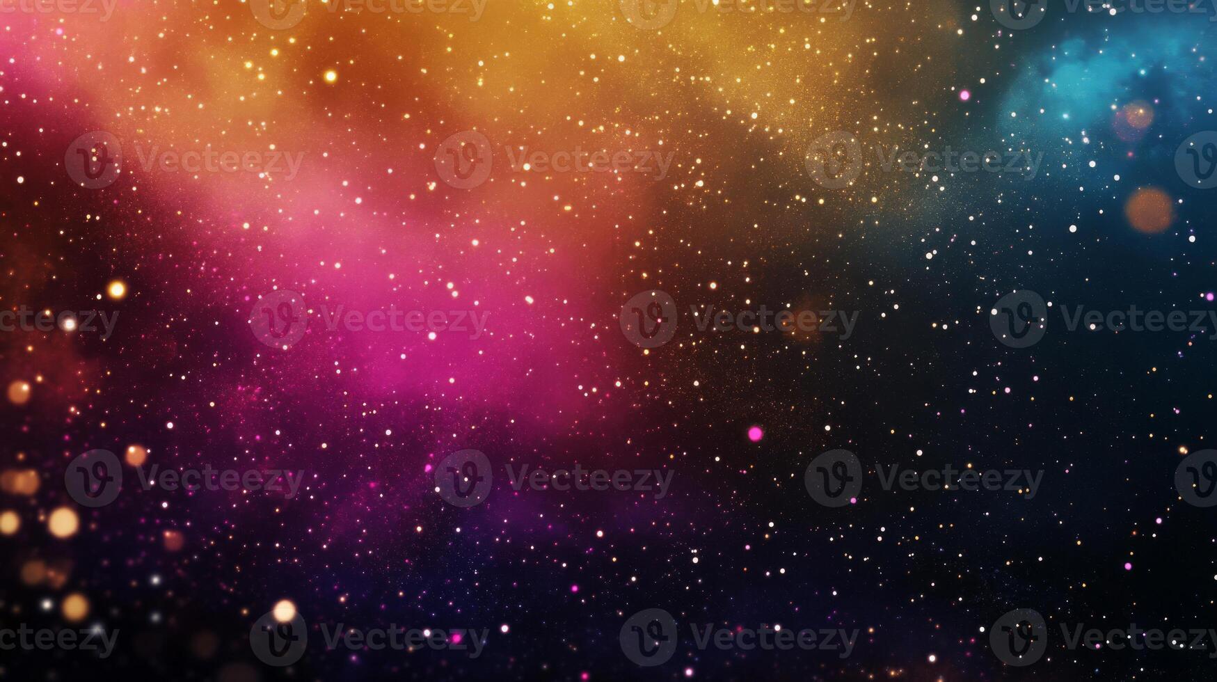 A Cosmic Nebula with Glittering Stars and Glowing Gas photo