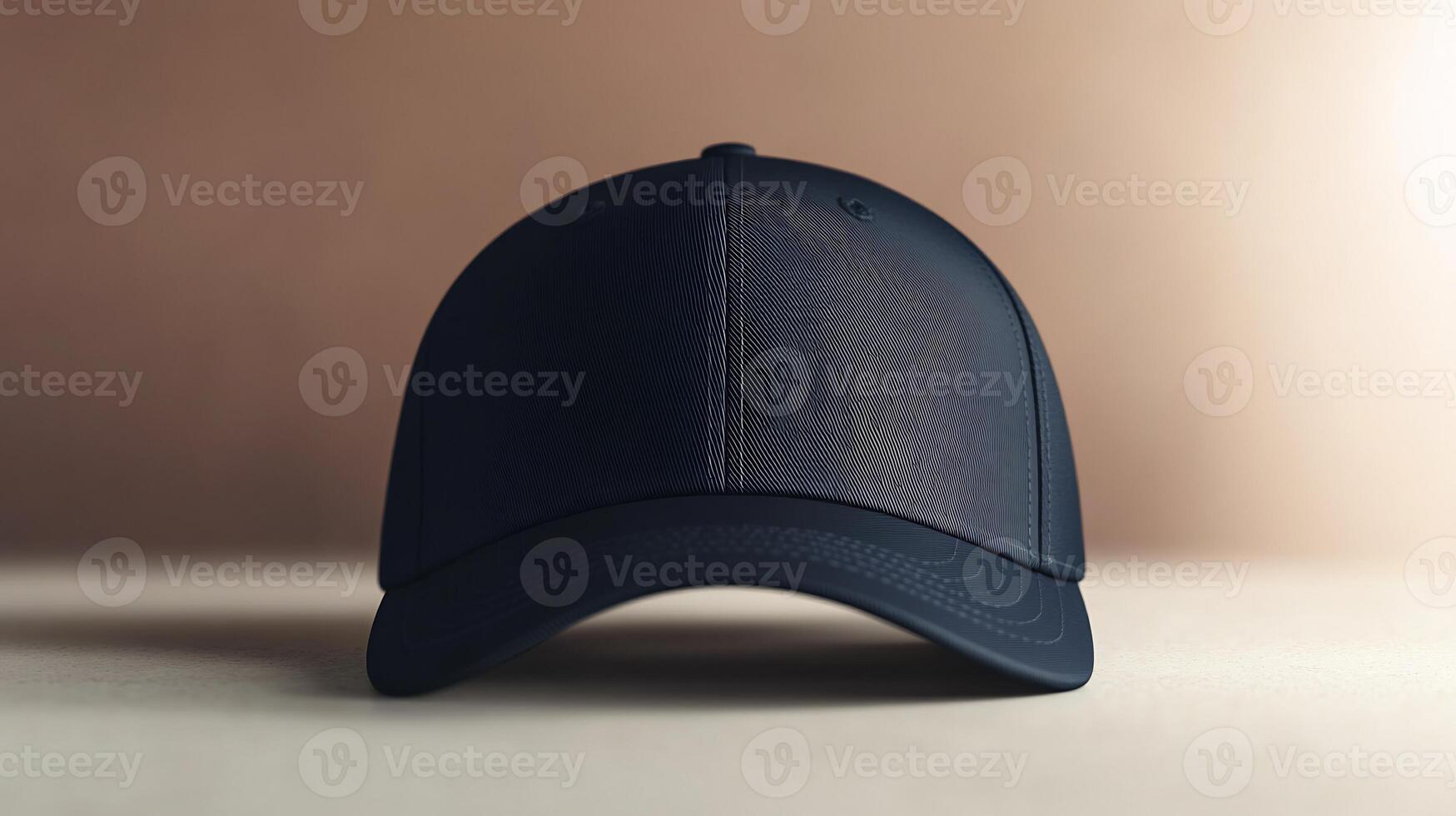 Baseball cap mockup displayed clean surface ideal for showcasing custom headwear designs photo