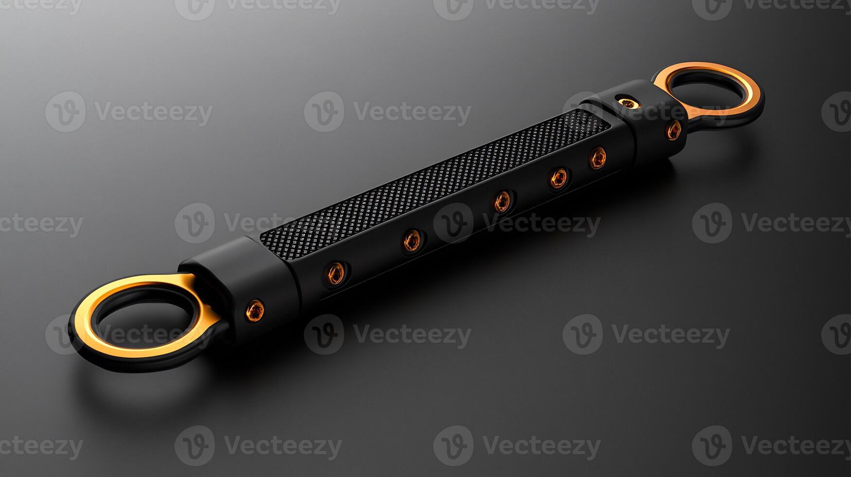Bike lock mockup lying flat clean surface with sharp lighting ideal for showcasing outdoor accessories photo