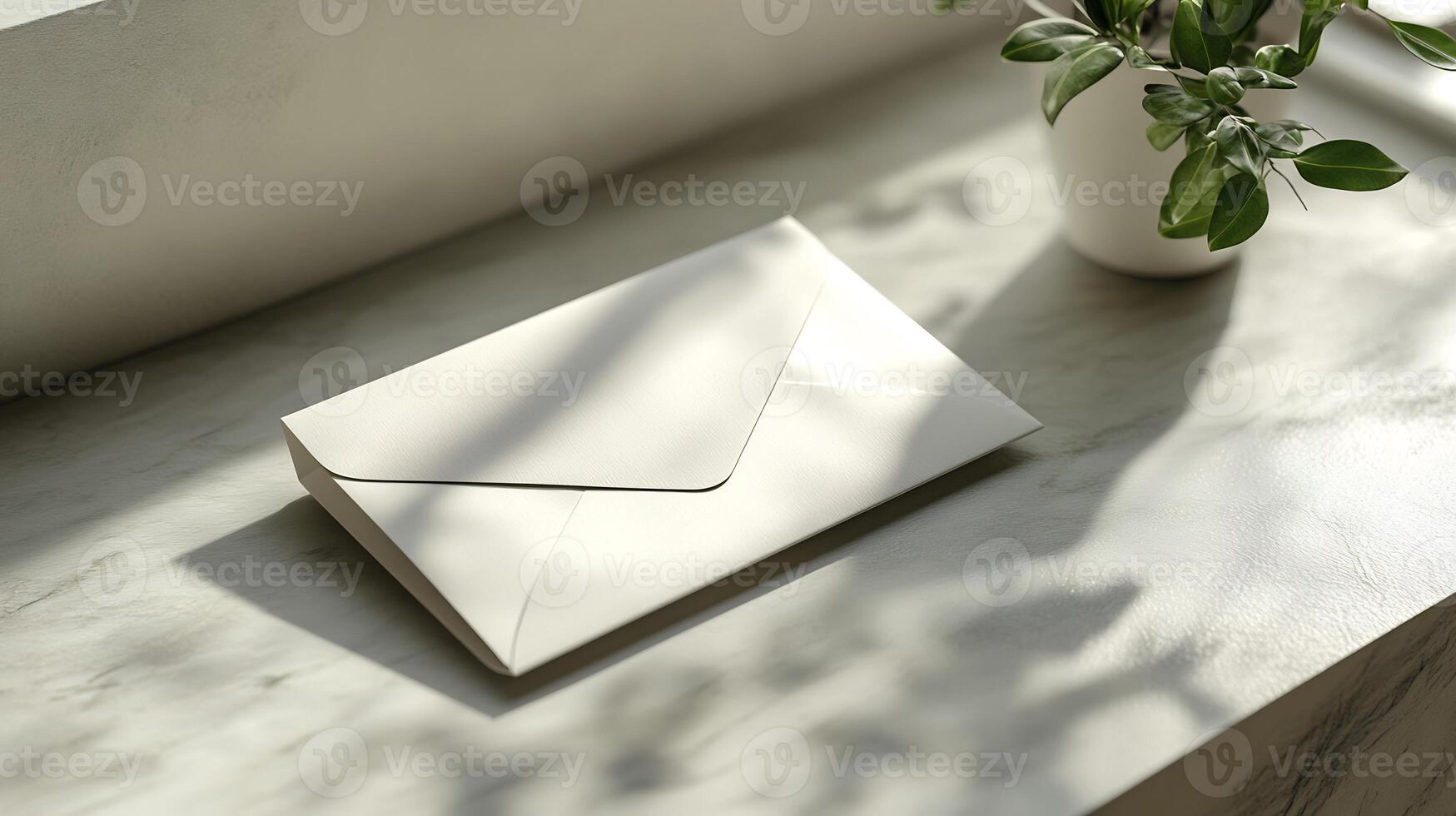 Minimal Envelope Mockup Smooth Surface Ideal for Letterhead Stationery and Branding Showcase photo
