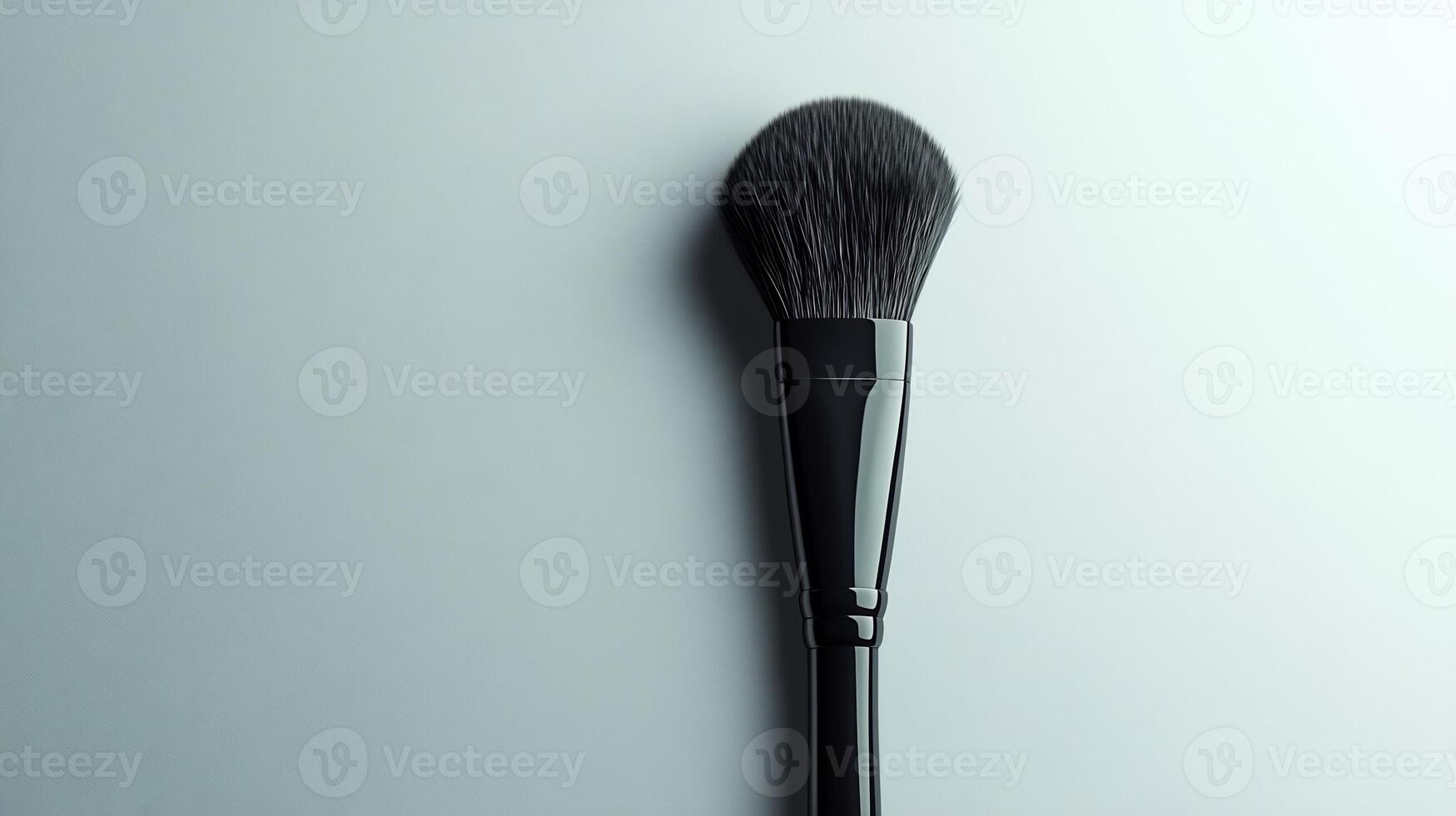 Makeup Brush Mockup White Background Perfect for Beauty Product Branding and Cosmetic Displays photo