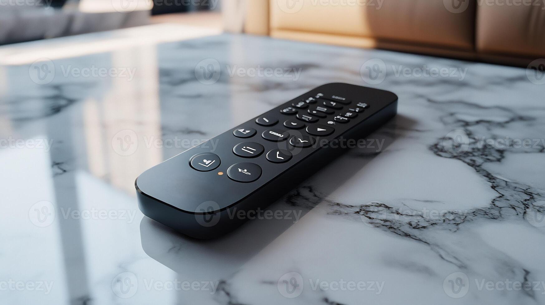 Remote control mockup lying clean surface perfect for tech product branding photo