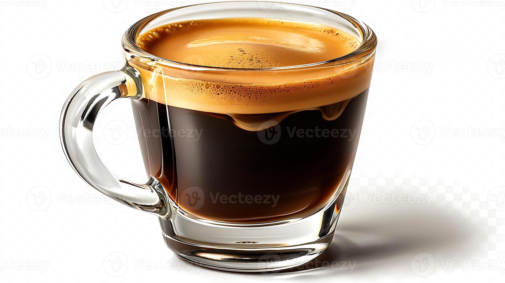 Double shot espresso cut out on an isolated simple minimalist background photo