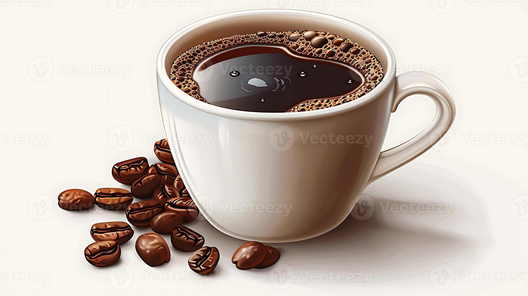 Classic Americano coffee cut out on an isolated simple minimalist background photo