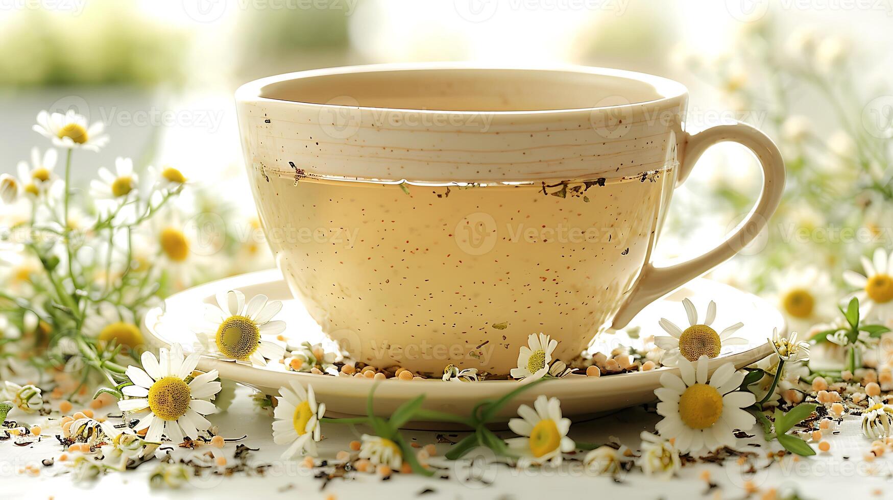 Soothing Cup of Chamomile Tea calming cup of chamomile tea perfect for unwinding after a long day set on a minimalist background photo
