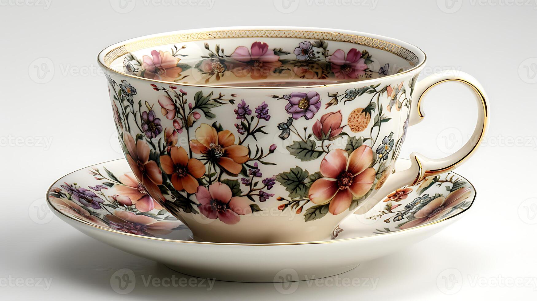 Floral Cup of Osmanthus Tea delicate cup of osmanthus tea known for its floral aroma and flavor beautifully captured in a minimalist backdrop photo