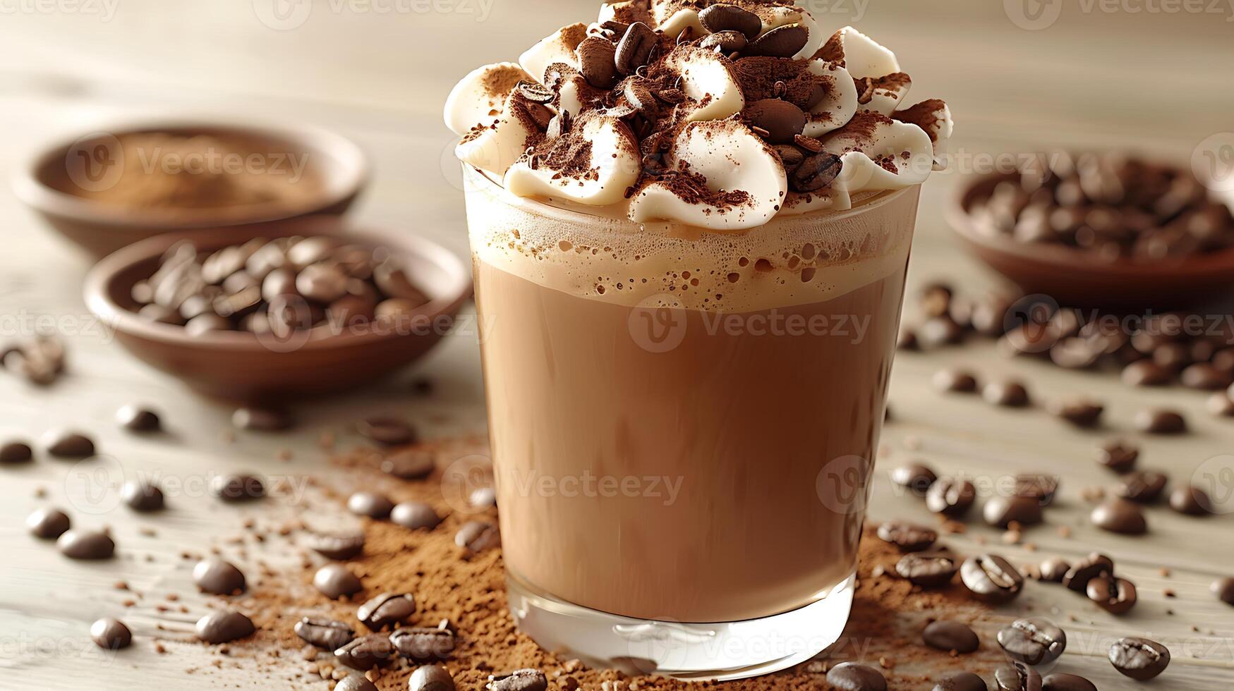 Rich Indulgent Mocha A decadent mocha combining espresso and chocolate for a delightful treat perfect for chocolate lovers photo