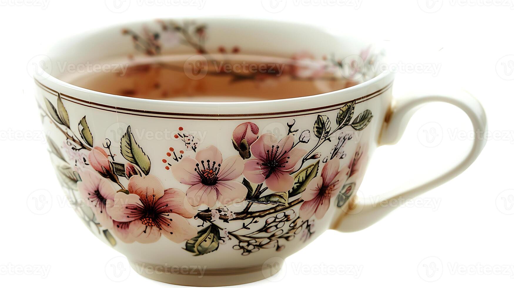 Floral Cup of Osmanthus Tea delicate cup of osmanthus tea known for its floral aroma and flavor beautifully captured in a minimalist backdrop photo