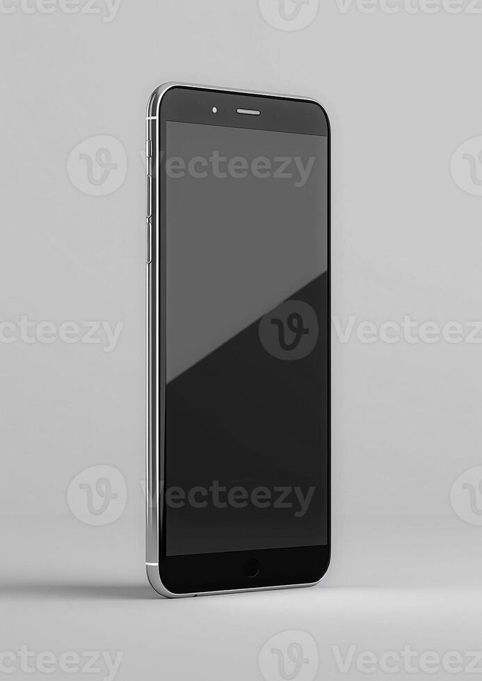 Showcase your app and website designs with a realistic high-quality smartphone mockup, 3D rendered blank screen photo