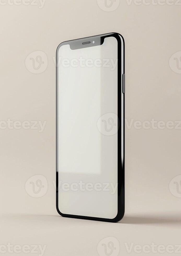 Realistic high-quality smartphone mockup with a blank screen, 3D render ideal for branding photo