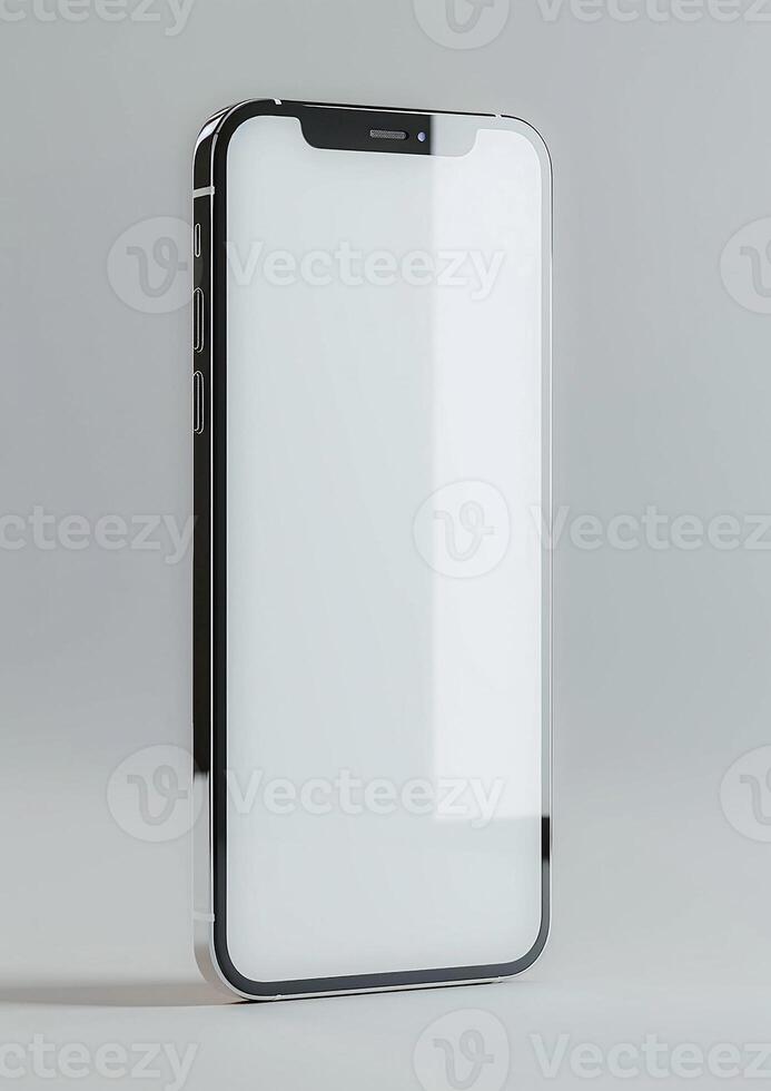 Realistic high-quality premium blank screen smartphone mockup, perfect for showcasing app designs, 3D render photo