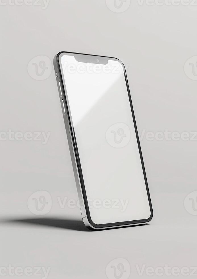 Realistic high-quality smartphone mockup with a blank screen, 3D render ideal for branding photo