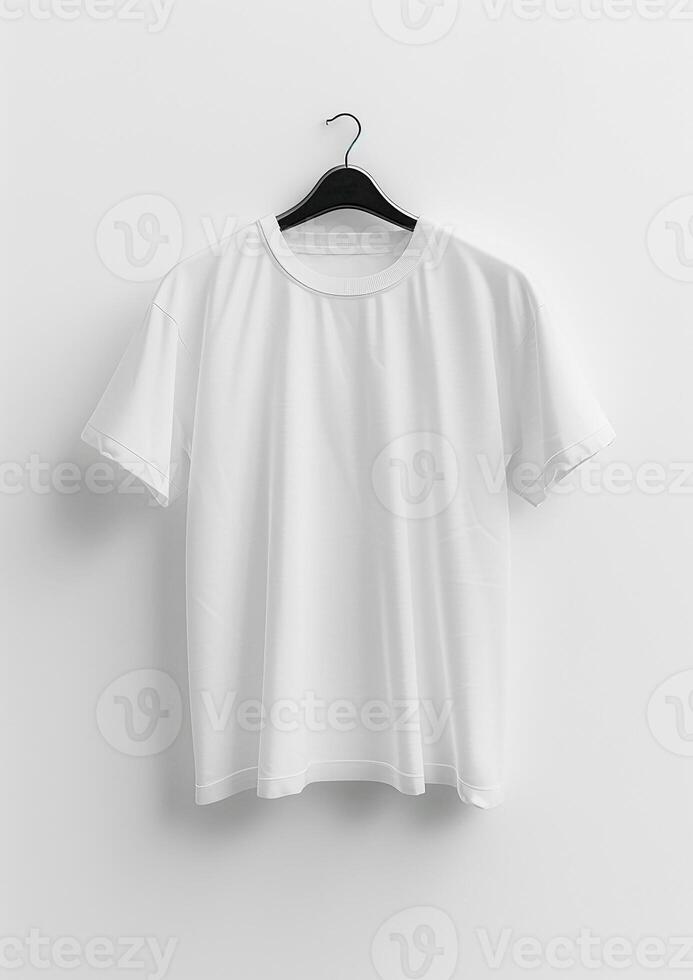 3D render of a T-shirt mockup on a plain white background for advertising photo