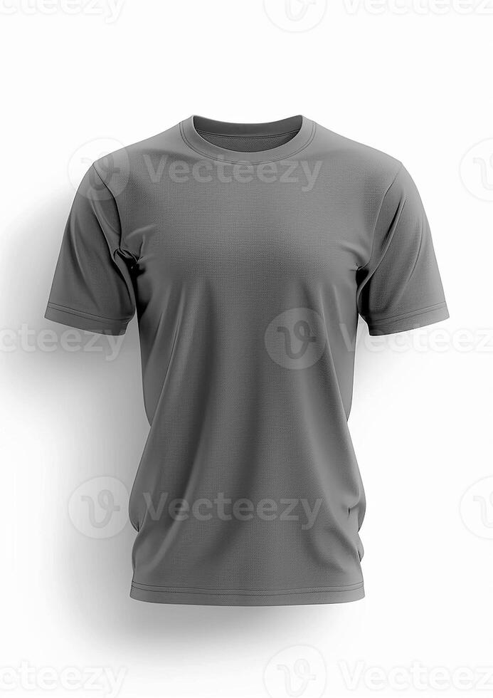 3D render of a T-shirt mockup on white background, ideal for brand ads photo