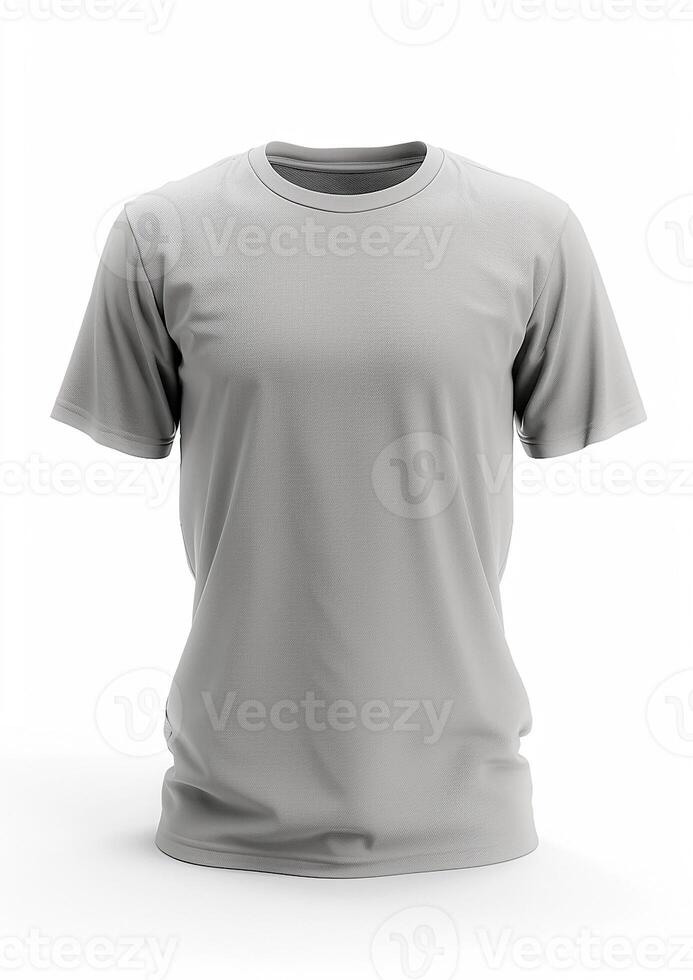 T-shirt mockup in 3D render on white background, suitable for brand ads photo