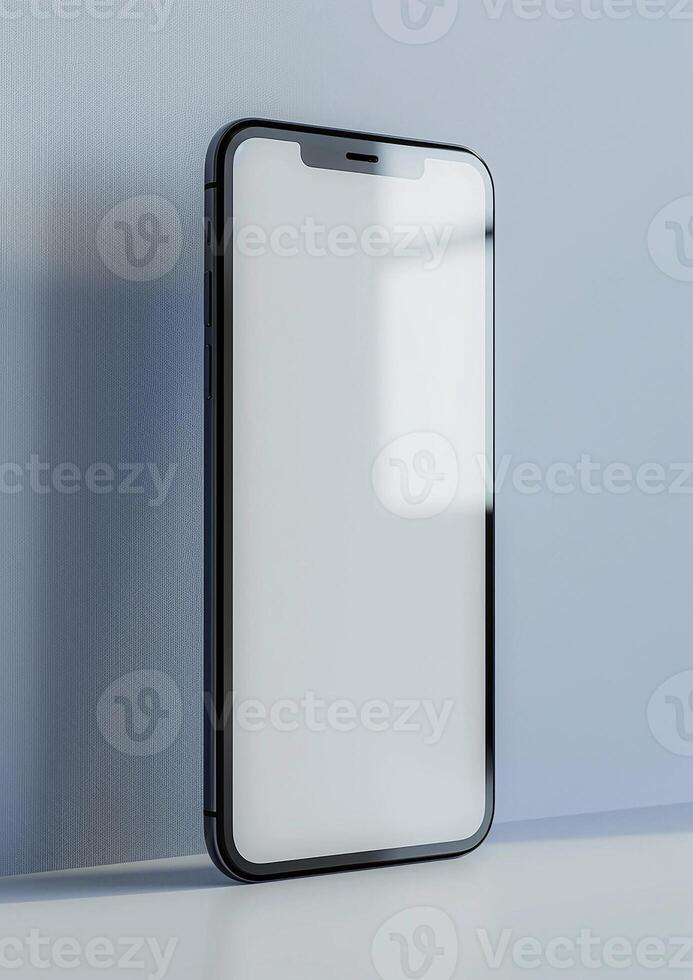 Realistic high-quality premium blank screen smartphone mockup, perfect for showcasing app designs, 3D render photo