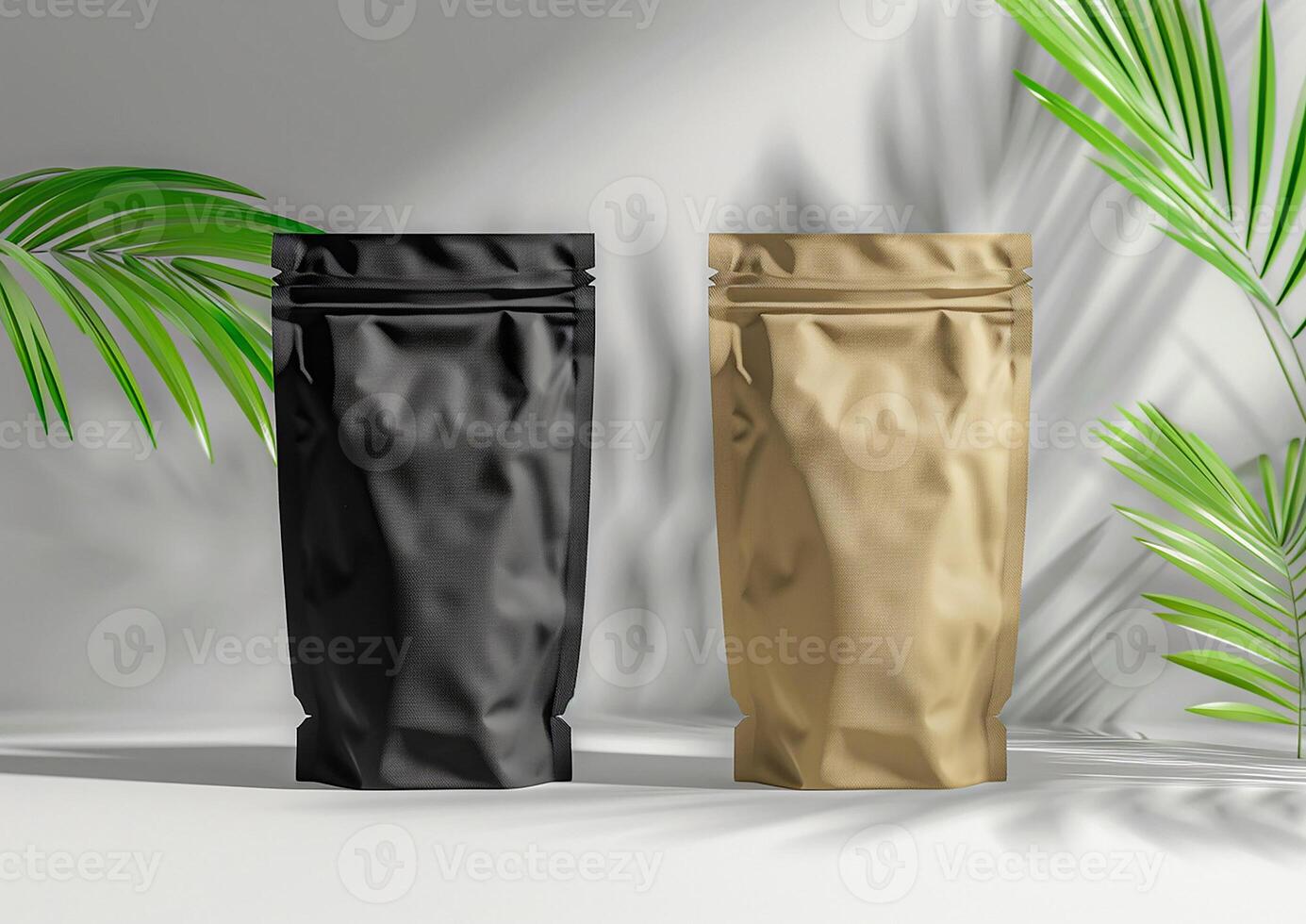 Showcase the craftsmanship of your coffee brand with a blank bag template designed for both whole bean and ground coffee aficionados. photo