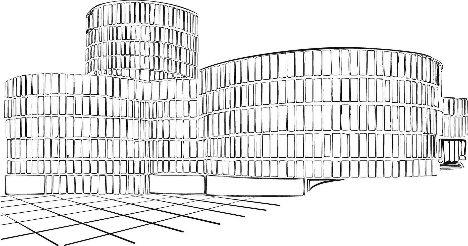 Town hall building in Spain vector