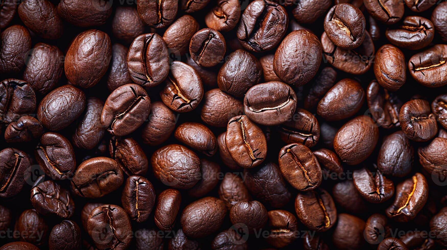 Coffee beans texture realistic image high resolution background International coffee day photo