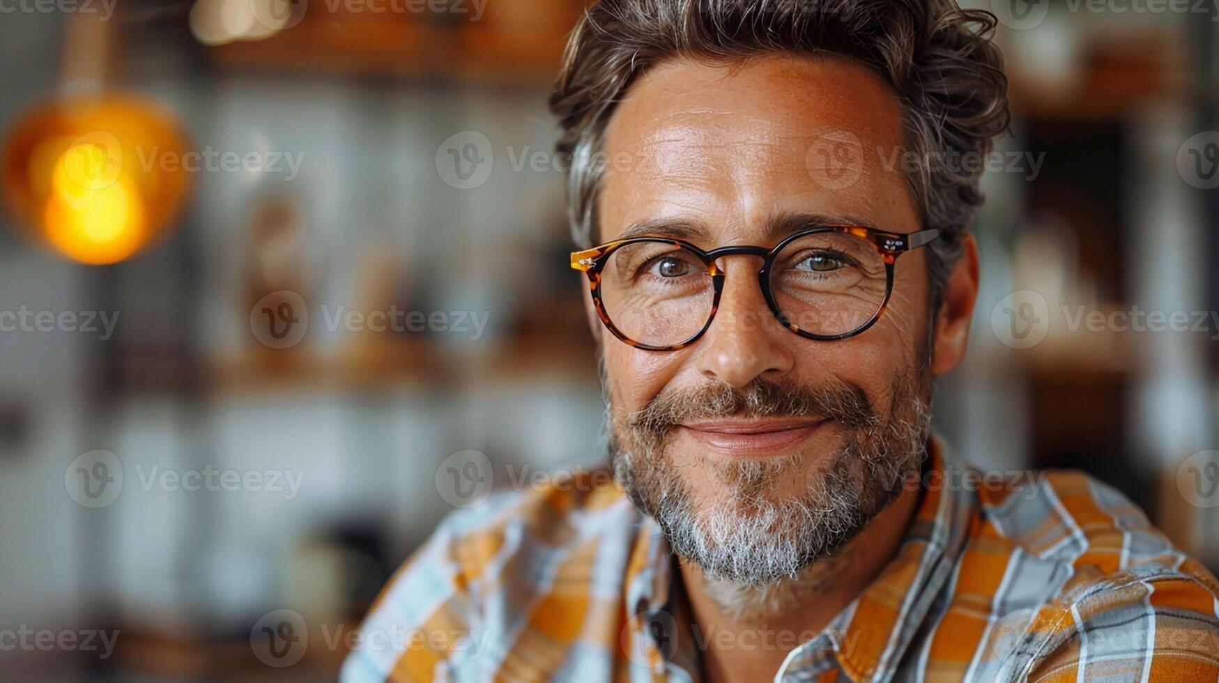 Proud smiling teacher on white background World Teachers Day photo