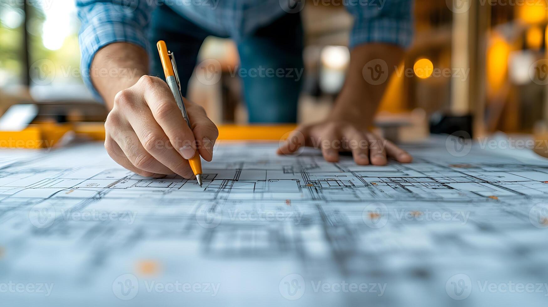Cropped shot of a Engineers and architects are helping to design the construction. photo